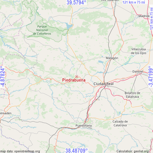 Piedrabuena on map