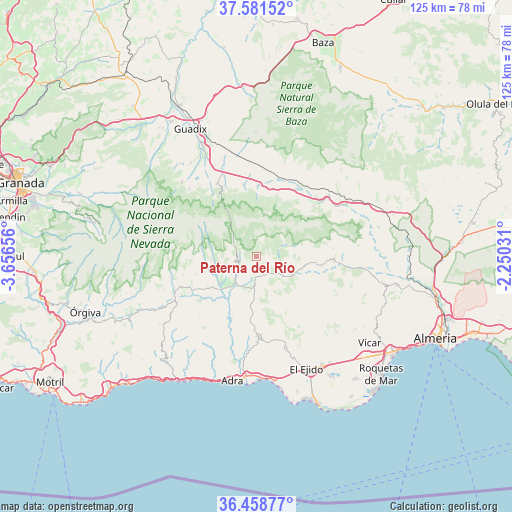 Paterna del Río on map