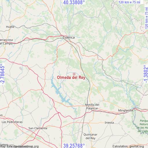 Olmeda del Rey on map