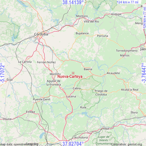 Nueva-Carteya on map