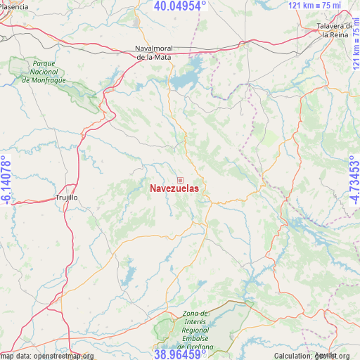 Navezuelas on map