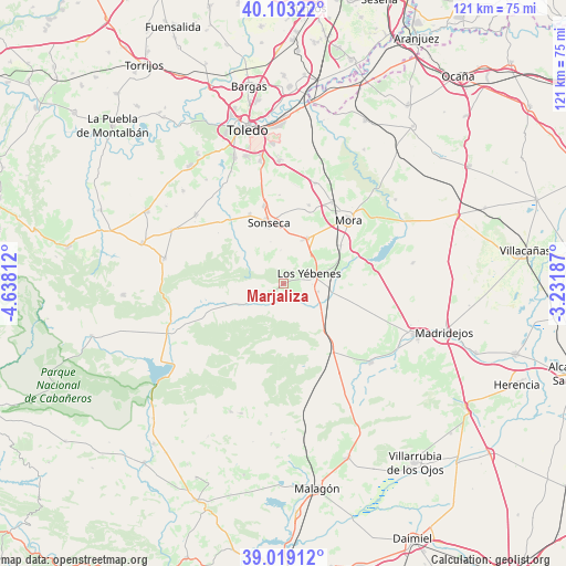 Marjaliza on map