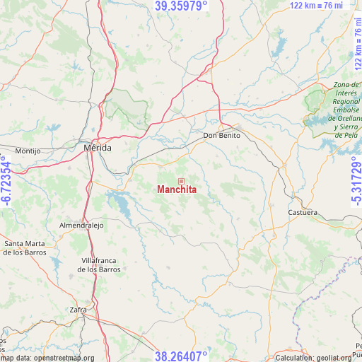 Manchita on map