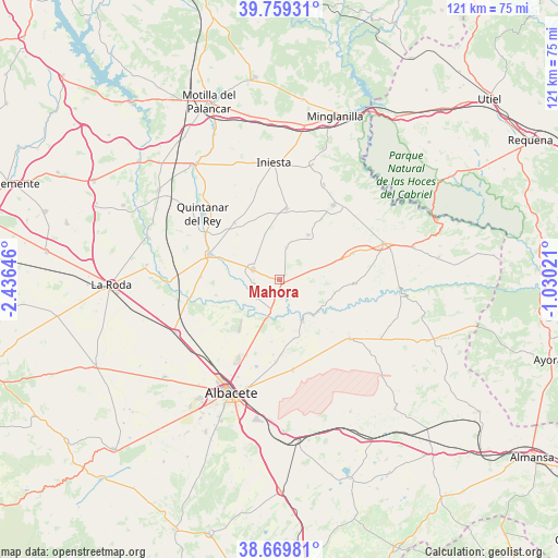 Mahora on map