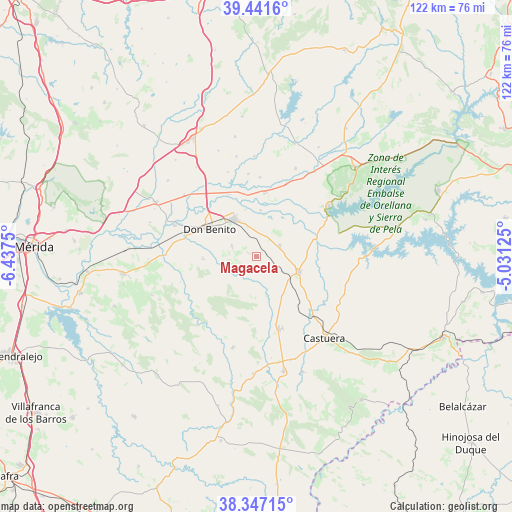 Magacela on map