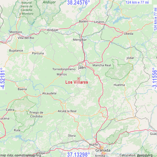 Los Villares on map