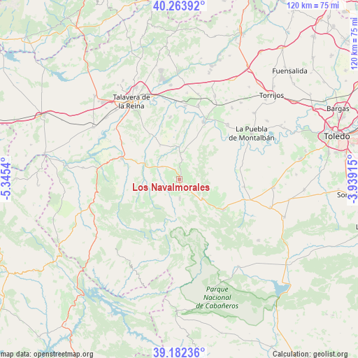Los Navalmorales on map