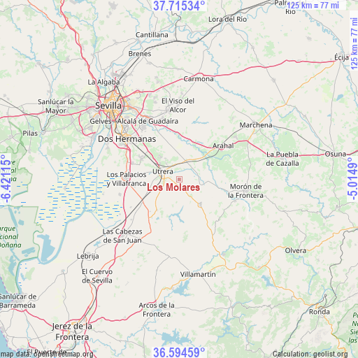 Los Molares on map