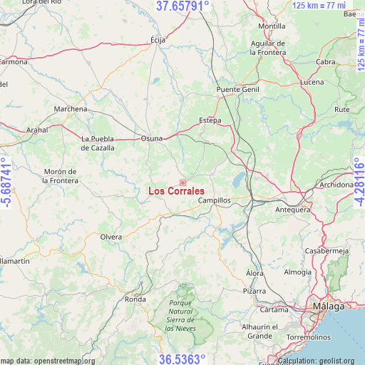 Los Corrales on map