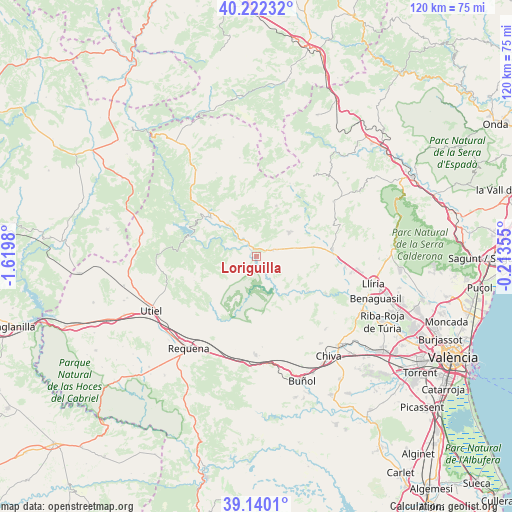 Loriguilla on map