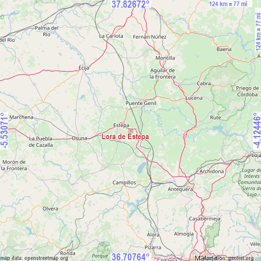 Lora de Estepa on map