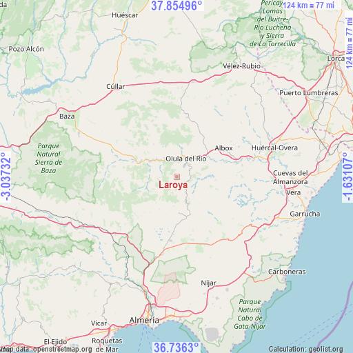 Laroya on map