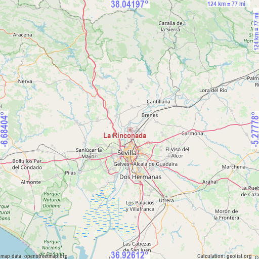 La Rinconada on map