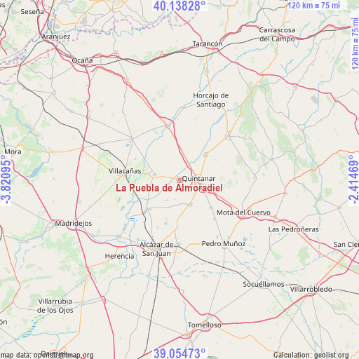 La Puebla de Almoradiel on map