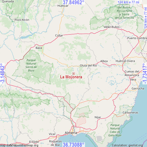 La Mojonera on map
