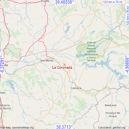 La Coronada on map