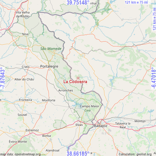 La Codosera on map