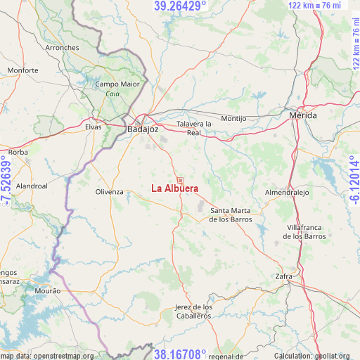 La Albuera on map