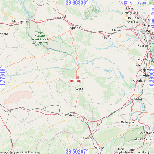 Jarafuel on map