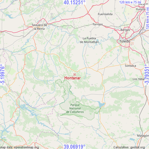 Hontanar on map