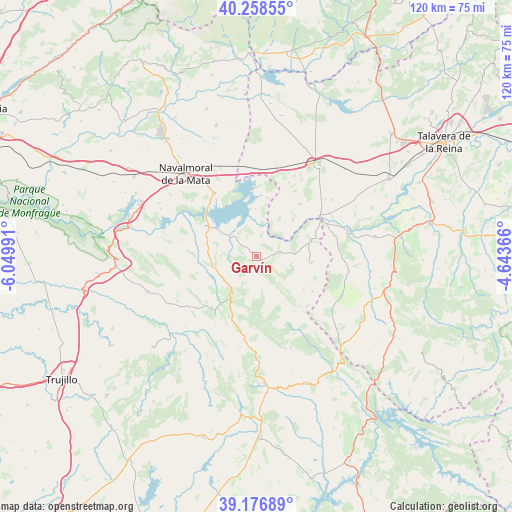 Garvín on map