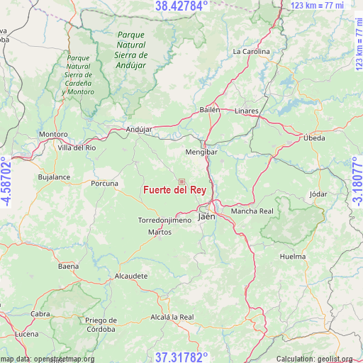 Fuerte del Rey on map