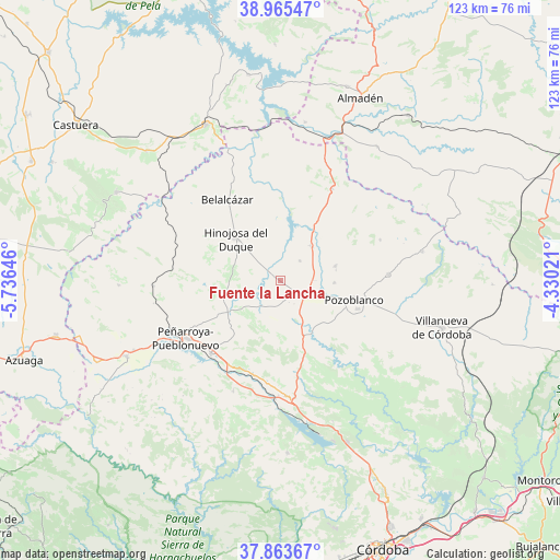Fuente la Lancha on map