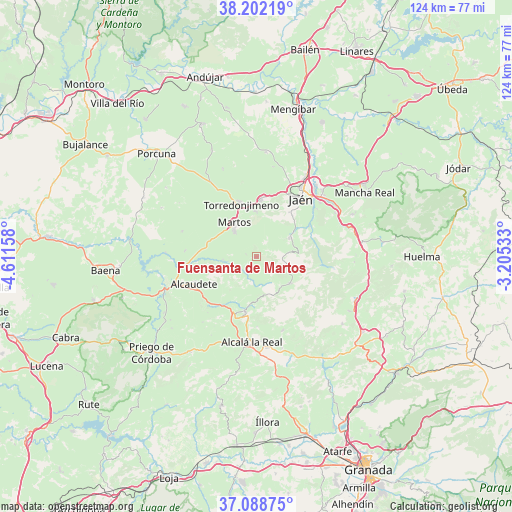 Fuensanta de Martos on map