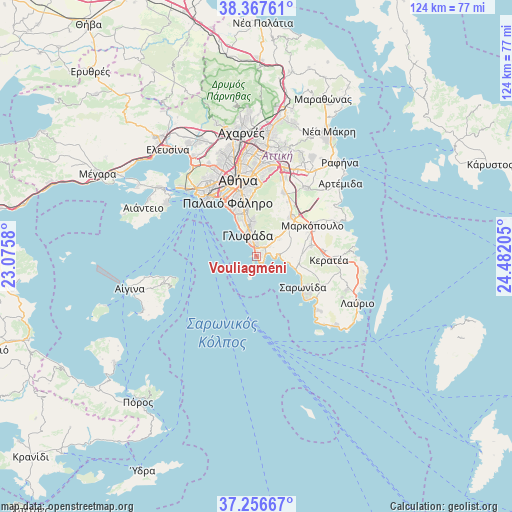 Vouliagméni on map