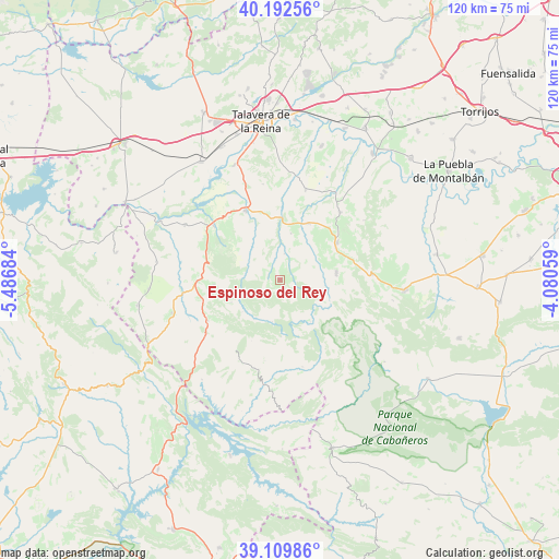 Espinoso del Rey on map
