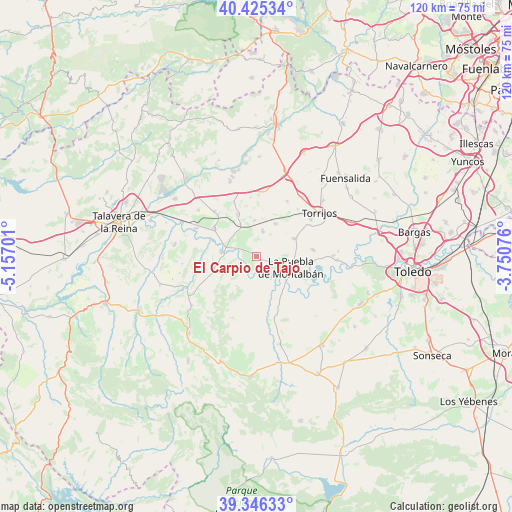 El Carpio de Tajo on map
