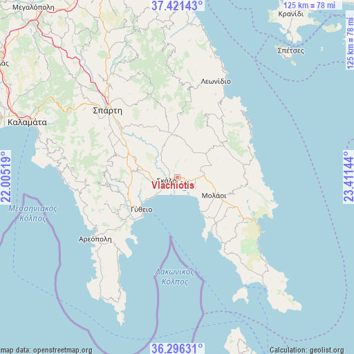 Vlachiótis on map