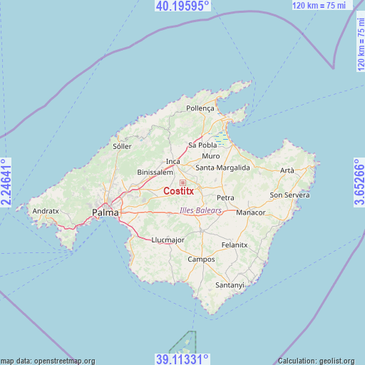 Costitx on map