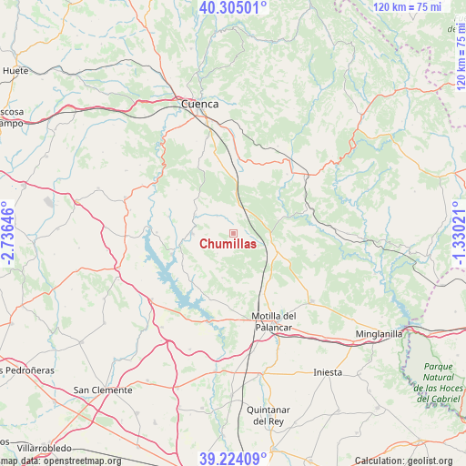 Chumillas on map