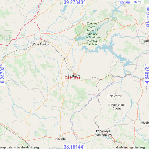 Castuera on map