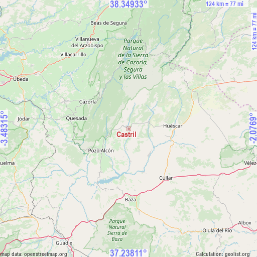 Castril on map