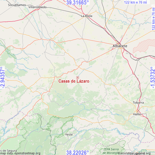 Casas de Lázaro on map
