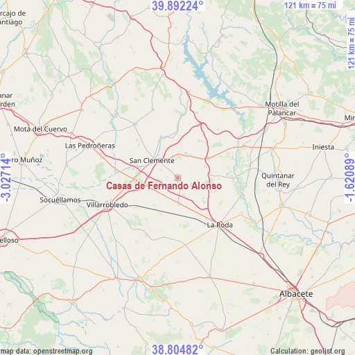 Casas de Fernando Alonso on map