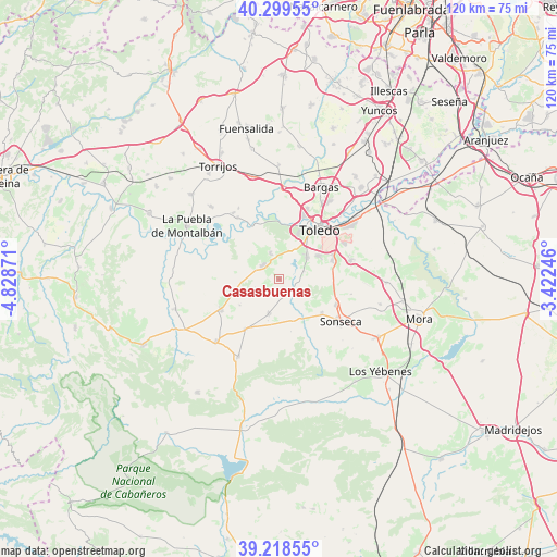 Casasbuenas on map