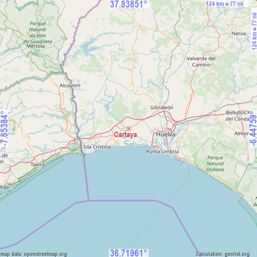 Cartaya on map