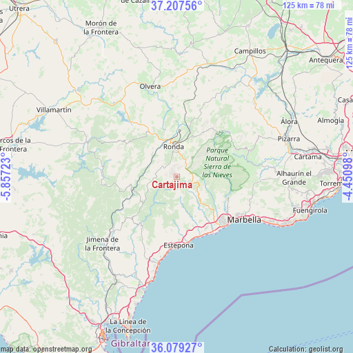 Cartajima on map