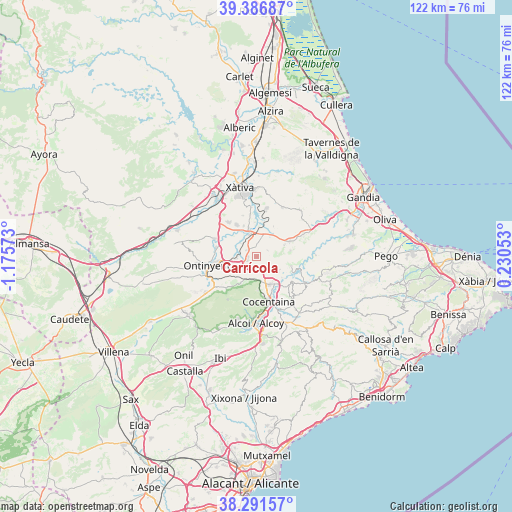 Carrícola on map