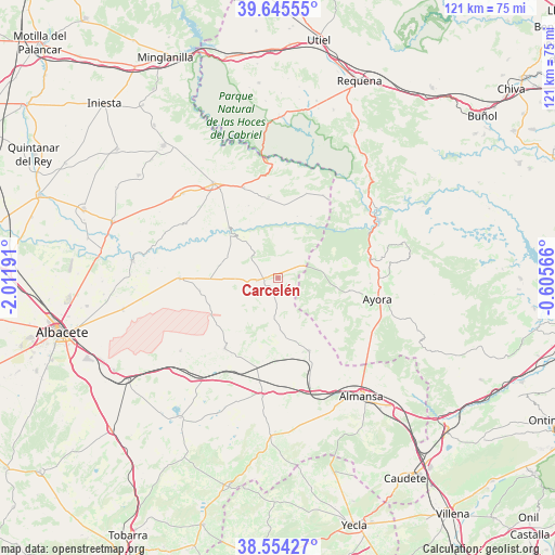 Carcelén on map