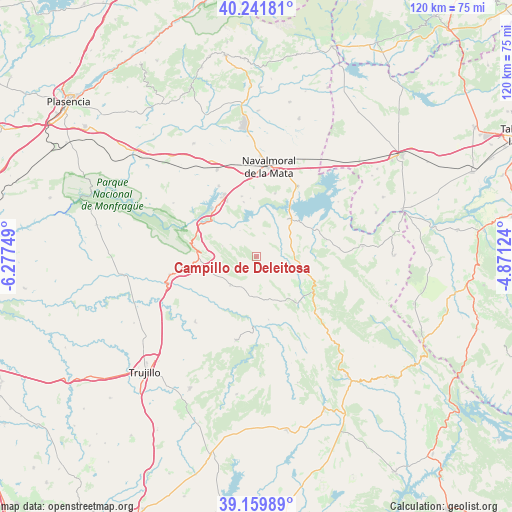 Campillo de Deleitosa on map