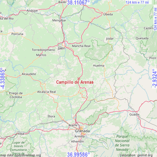 Campillo de Arenas on map