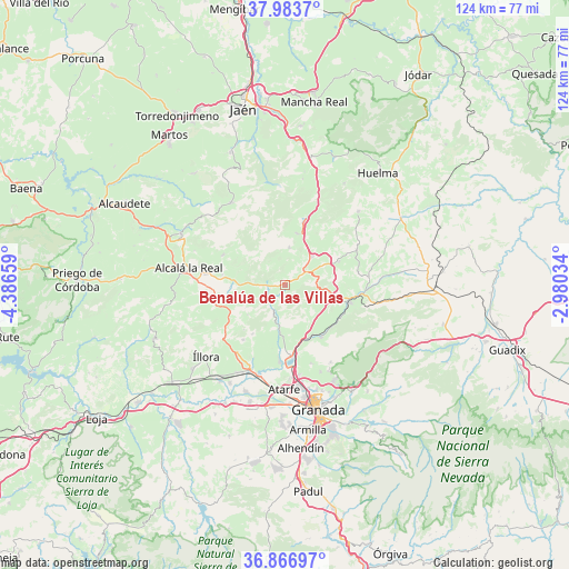Benalúa de las Villas on map