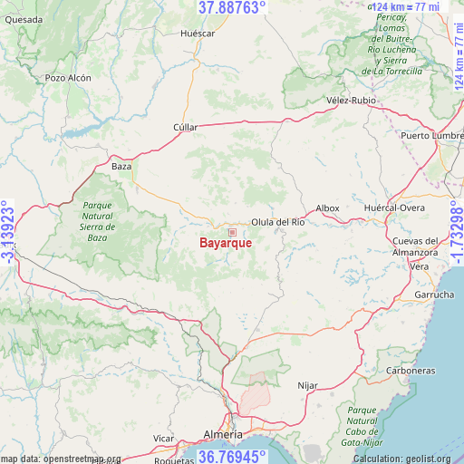 Bayarque on map