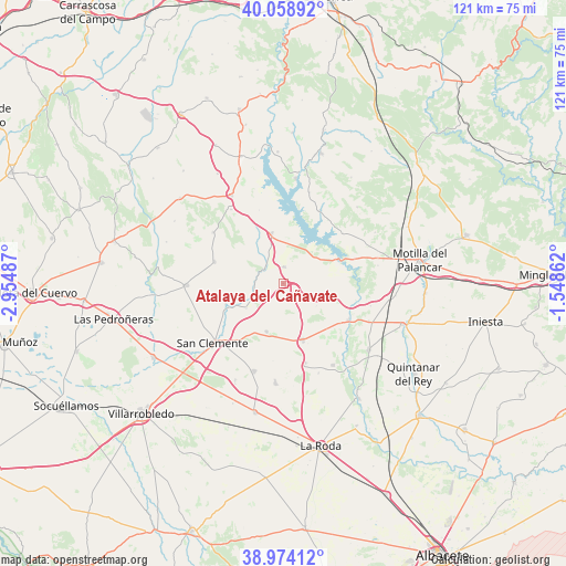 Atalaya del Cañavate on map