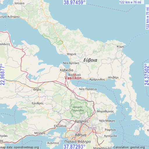 Vasilikón on map