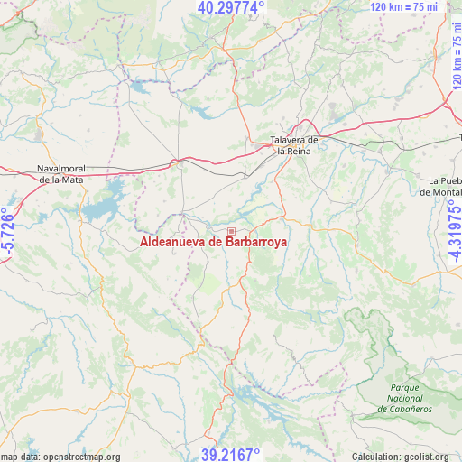 Aldeanueva de Barbarroya on map